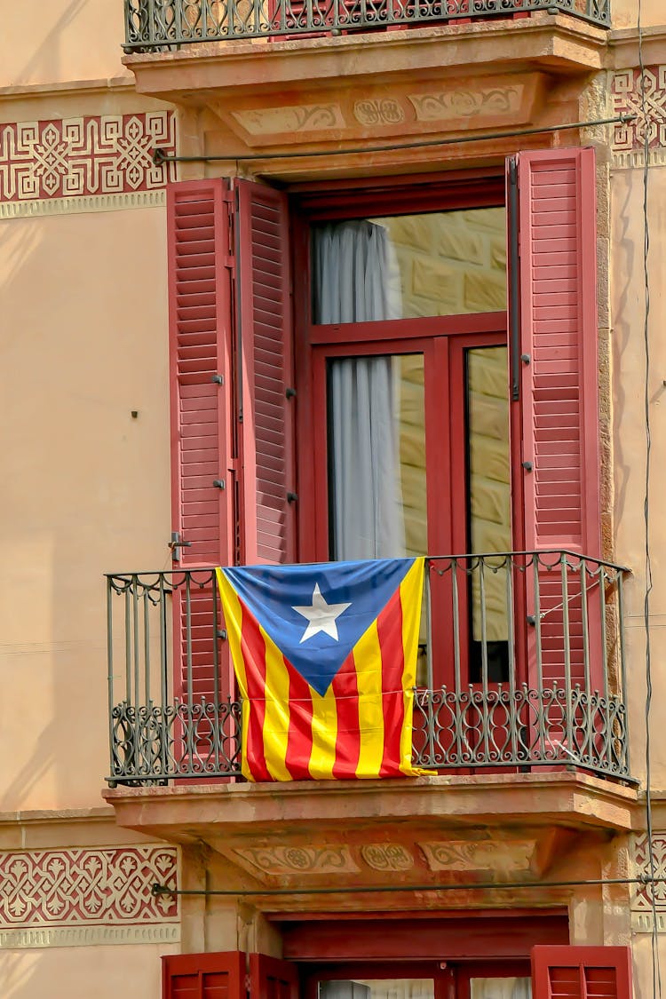 A Flag On A Balcony