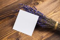 Blank Card on Flower Bundle