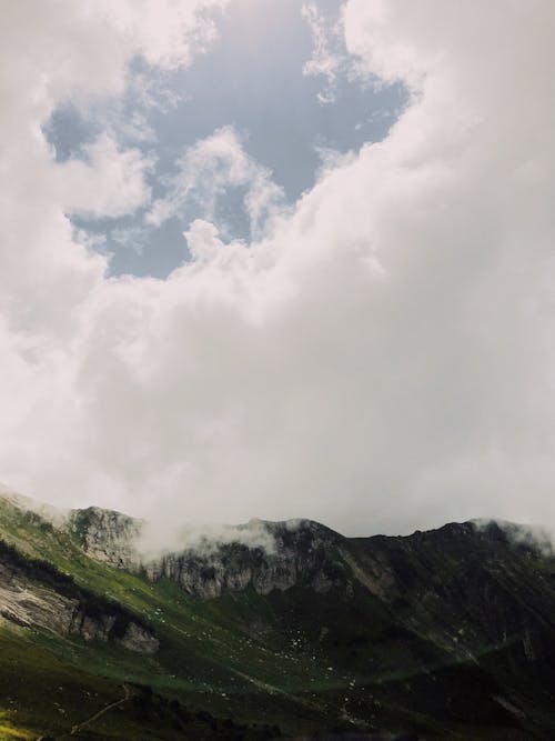 Mountain Peaks in Fog 