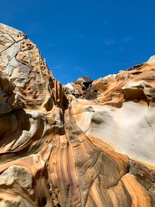 Rock Formations Under a Blue Sky