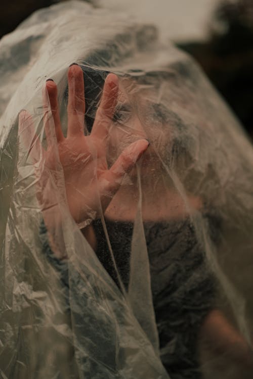 A Person Covered with Plastic