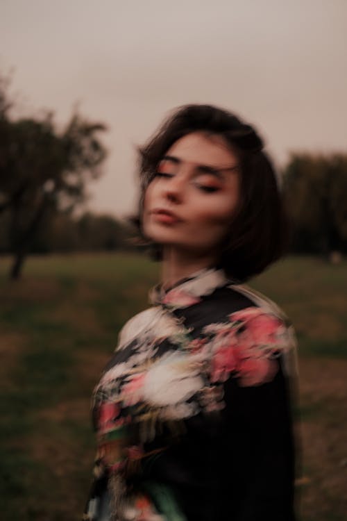 Free Blurred Woman Portrait Stock Photo