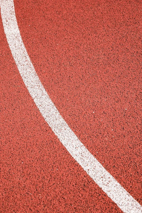 Red and White Ground on Basketball Court