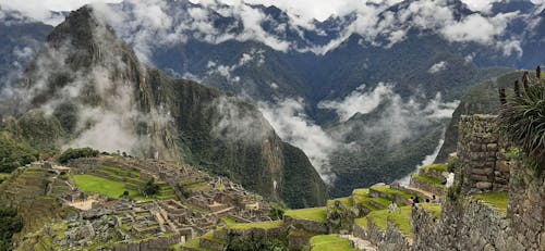 Aerial View of Machu Picchu in Peru