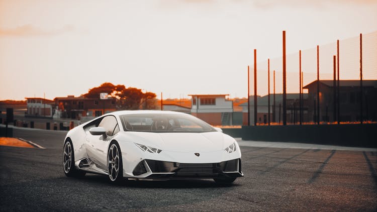 White Lamborghini Huracan