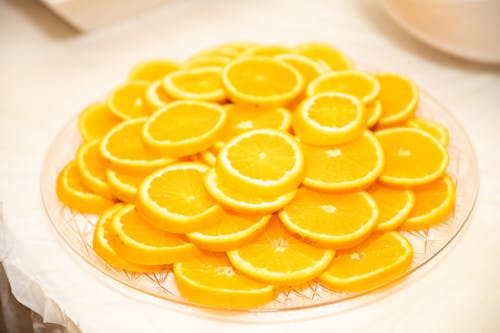Orange Slices on Plate