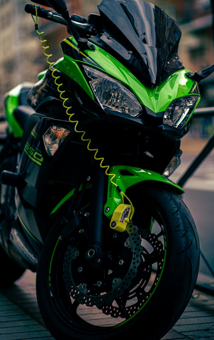 Kawasaki Ninja Parked On The Street