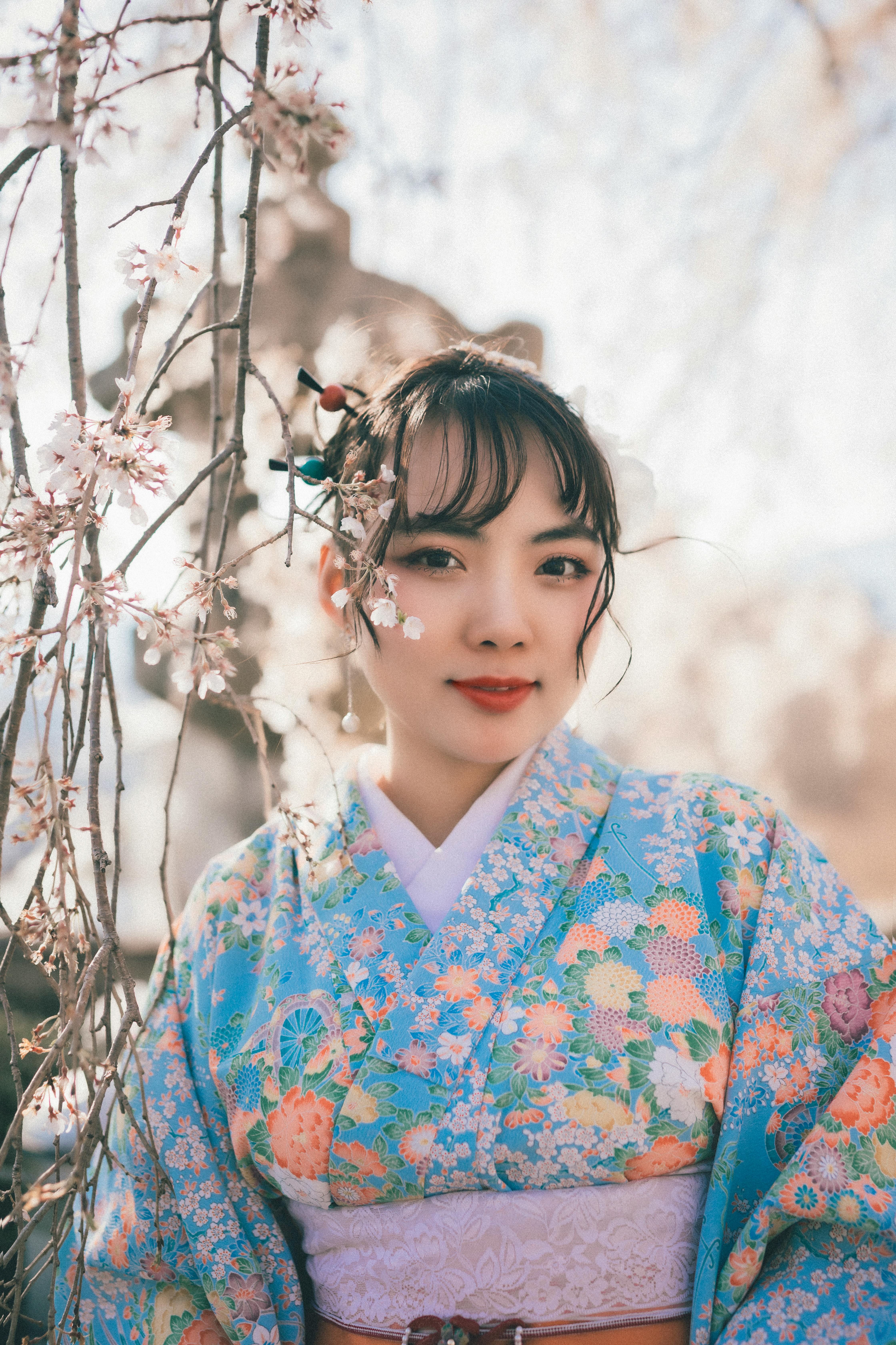 Women in Kimonos Walking on a Street · Free Stock Photo