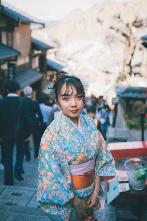 A Young Woman Wearing Kimono · Free Stock Photo