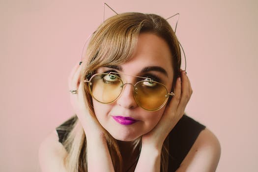 Woman Wearing Sunglasses and Alice Band
