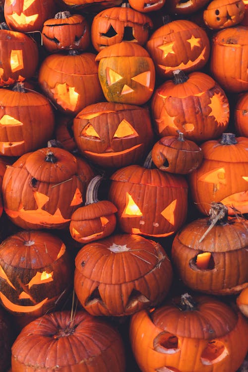 Stacked Up Halloween Pumpkins