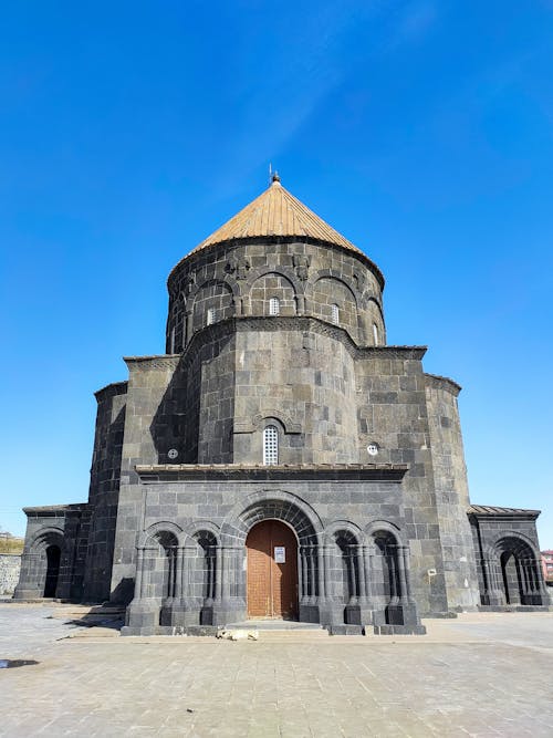 the Facade of Kumbet Mosque in Kars Turkey