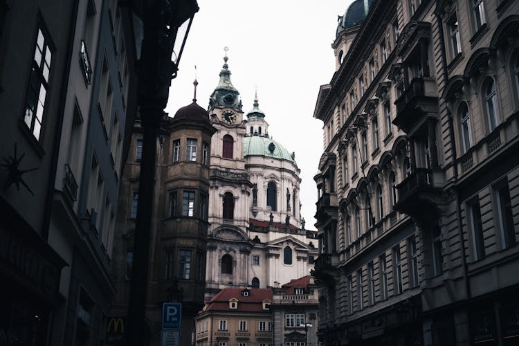 Buildings In City, Church Of St. Nicholas, Prague, Czech