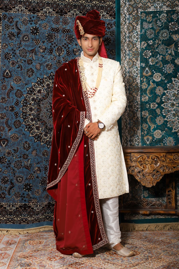 A Handsome Man Wearing Sherwani 