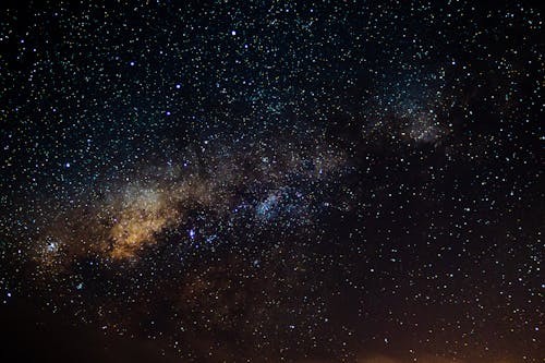 galaksi, gece gökyüzü, Samanyolu içeren Ücretsiz stok fotoğraf