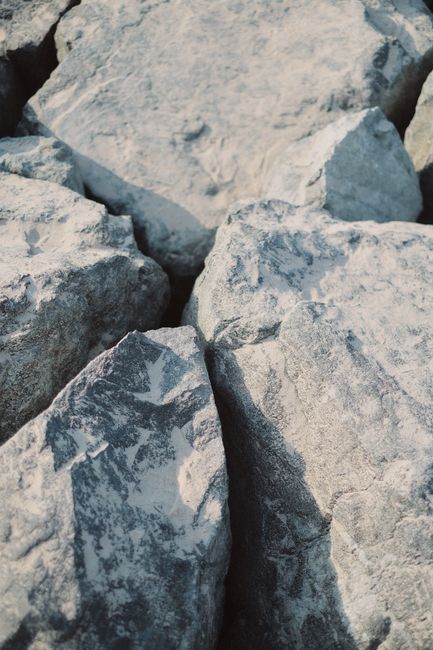 Detailed view of textured rocks in Dubai, showcasing natural patterns and formations.