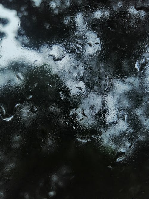 Close up of Raindrops on a Window