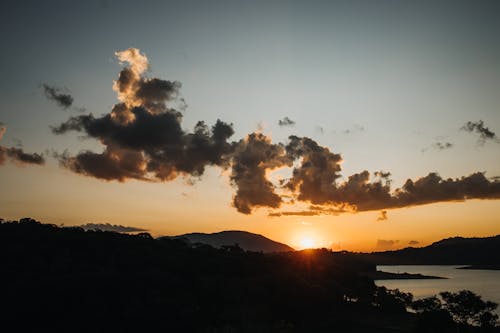 Dark Clouds on Sky During Sunrise