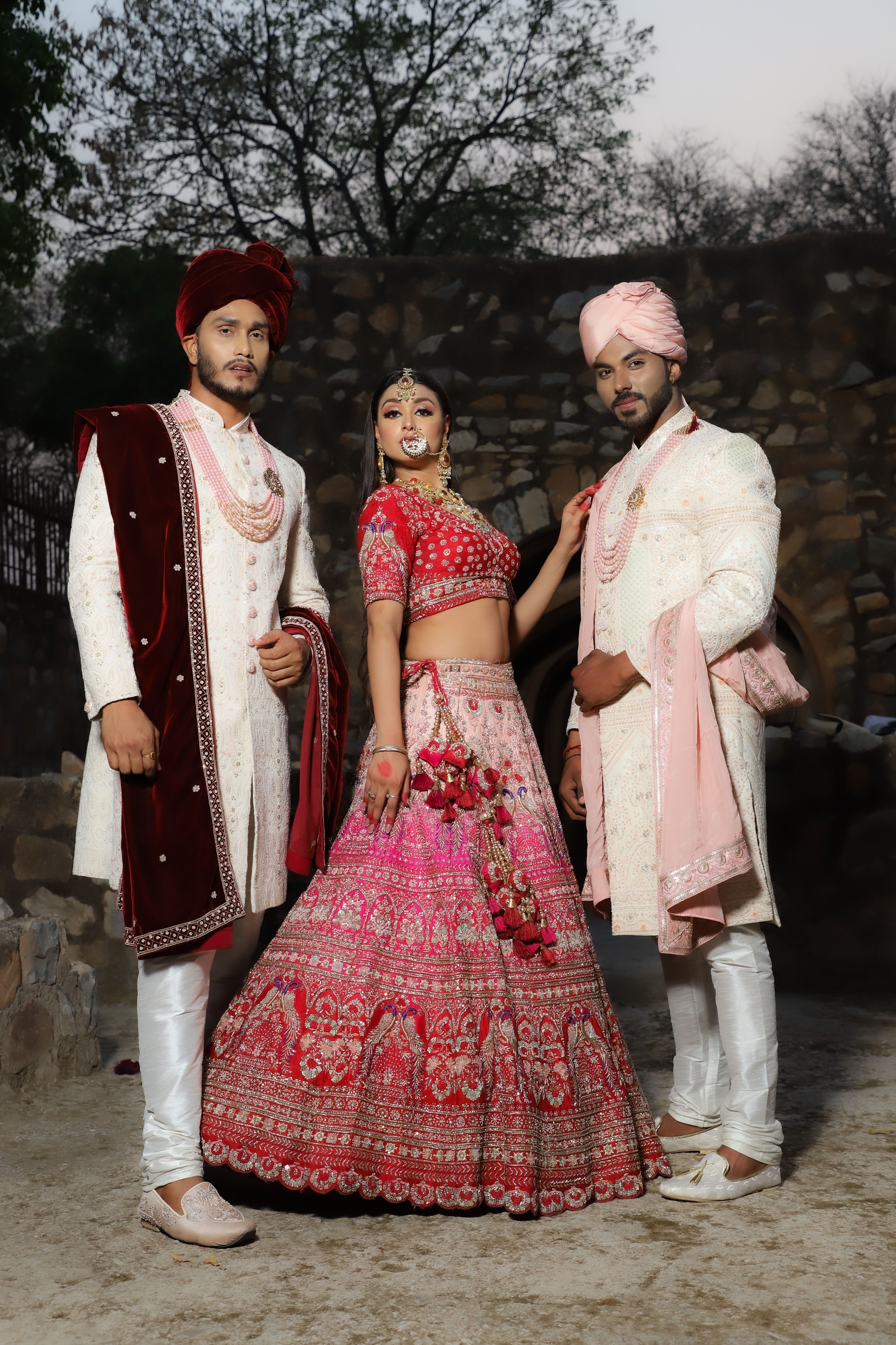 People Posing in Traditional Indian Clothing · Free Stock Photo