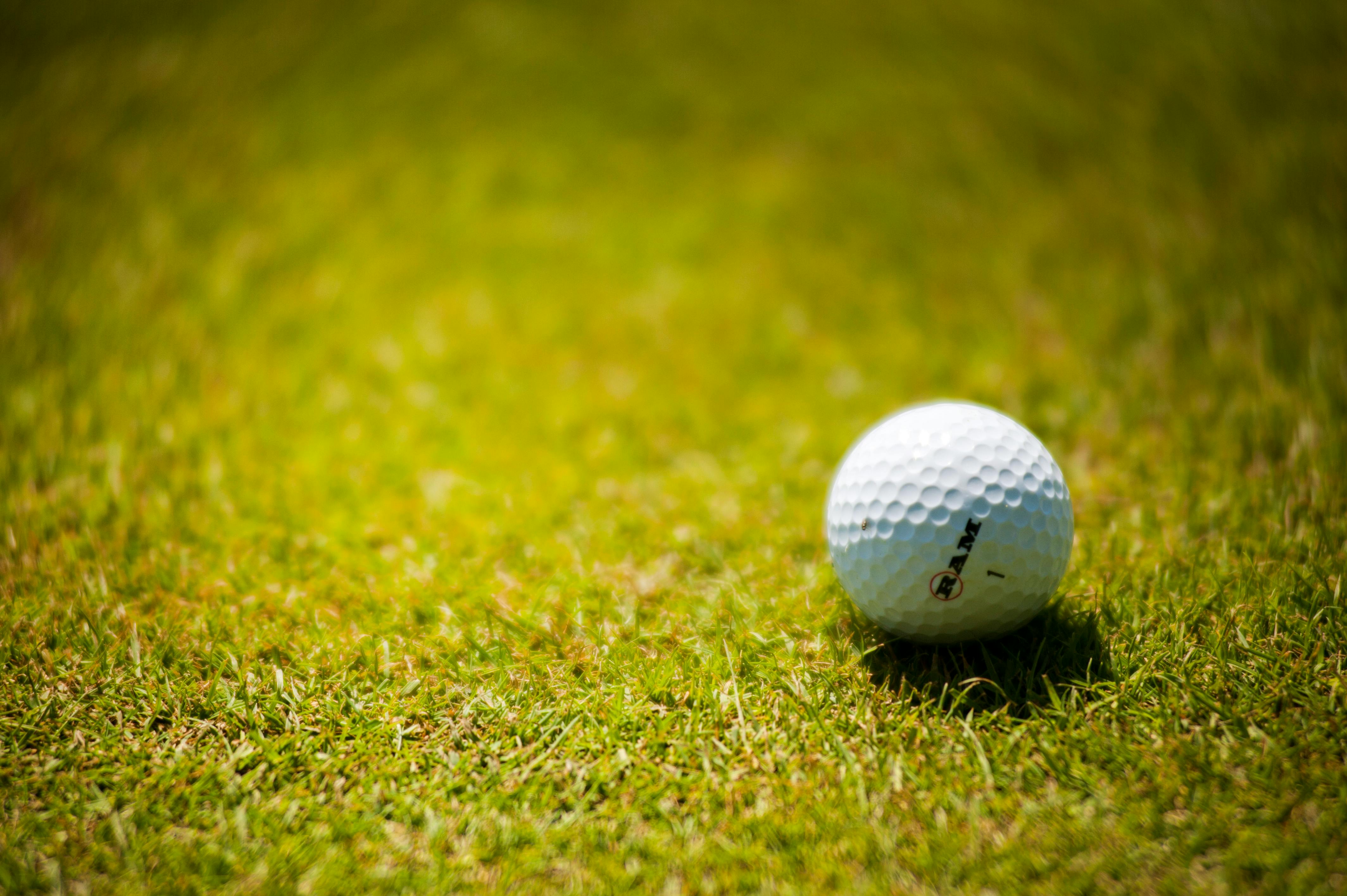 White golf ball on green grass. | Photo: Pexels