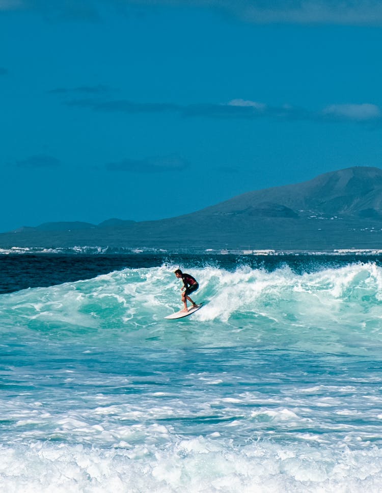 A Man Surfing 