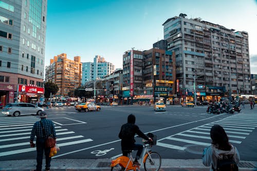 A Busy Intersection in the City