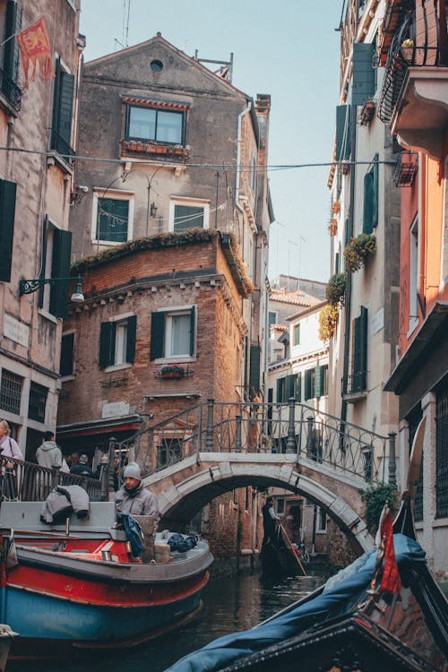 Základová fotografie zdarma na téma Benátky, budova, člun