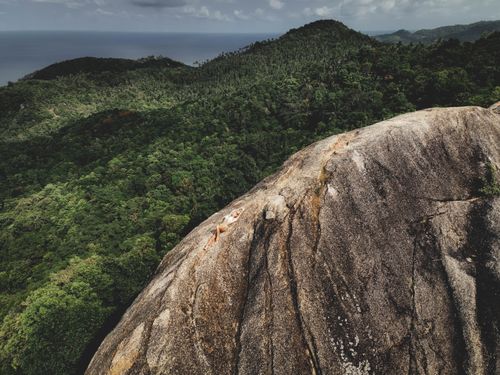 Free Breathtaking view of lush forests and mountains in Ko Pha-ngan, Thailand. Stock Photo