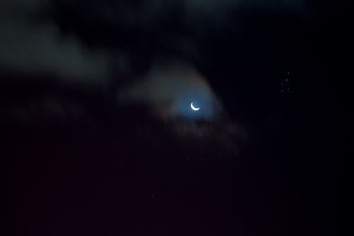 Immagine gratuita di cielo, fotografia lunare, luna crescente
