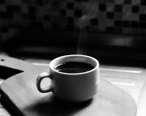 Free Steaming Espresso in a Cup  Stock Photo