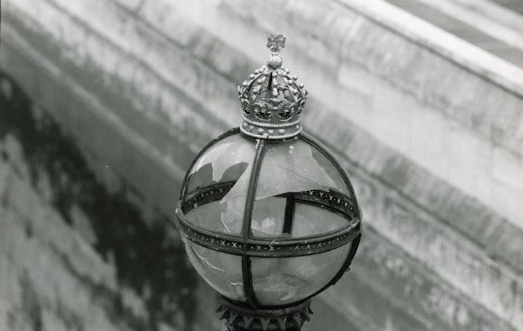 Close-up Photo Of Shattered Glass Lamp 