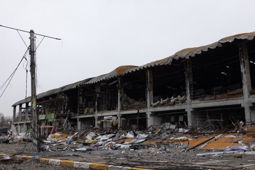 Aftermath of a Building Destroyed 