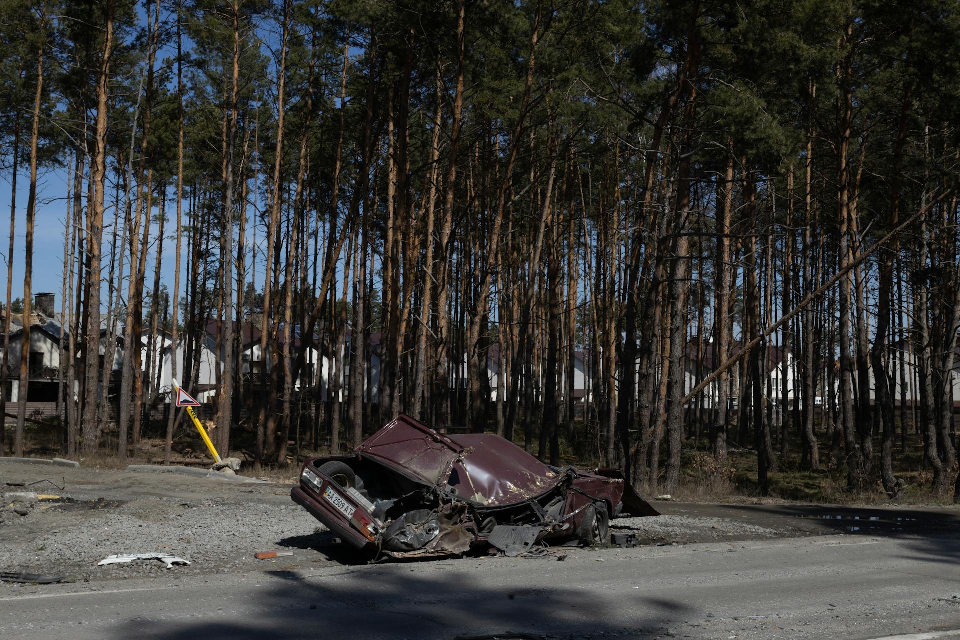 A Car Wreck on a Street