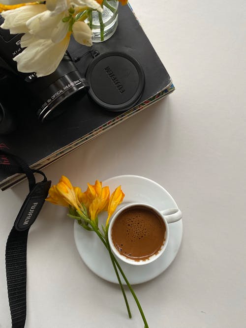 Foto profissional grátis de café, câmera, composição