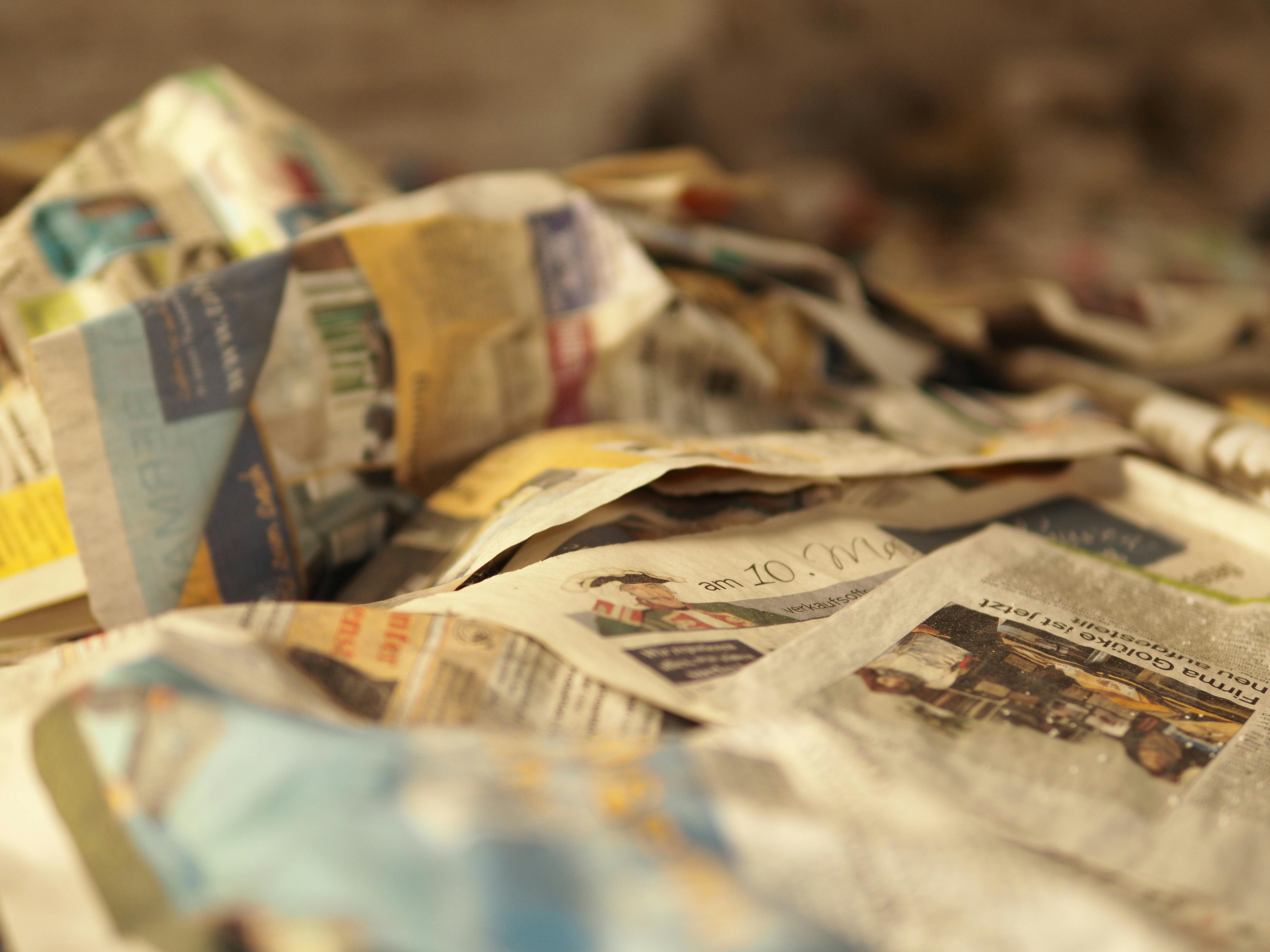 Free stock photo of newspaper, paper, sheets of paper