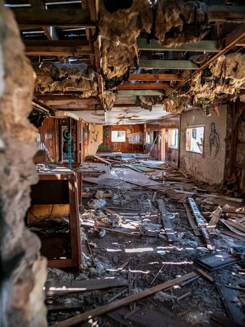 Free Explore the rustic decay of an abandoned building's interior in Flagstaff, Arizona. Stock Photo