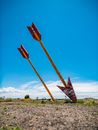 Arrow Signage Sticking to the Ground