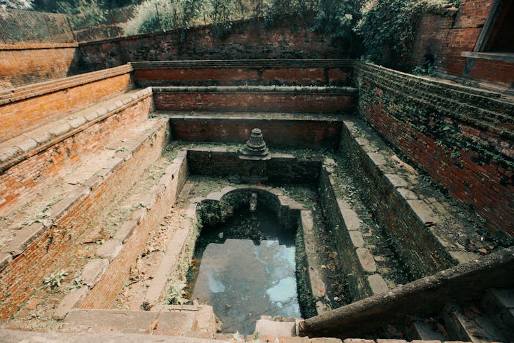 Ancient Indian Stepped Tank For Collecting Water