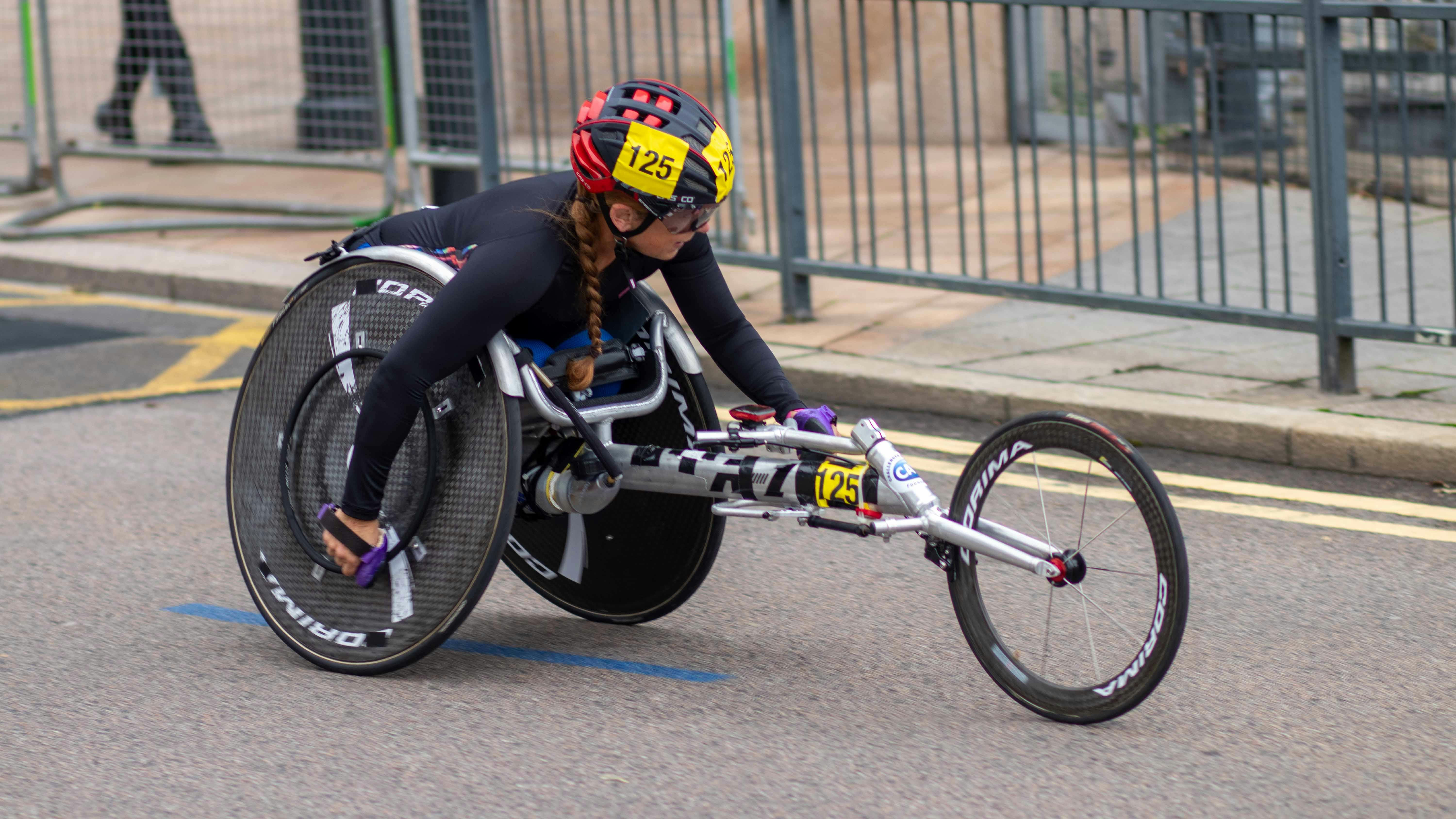 Competitor at Wheelchair Racing · Free Stock Photo