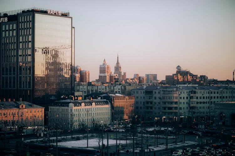 Moscow Panorama At Sunset