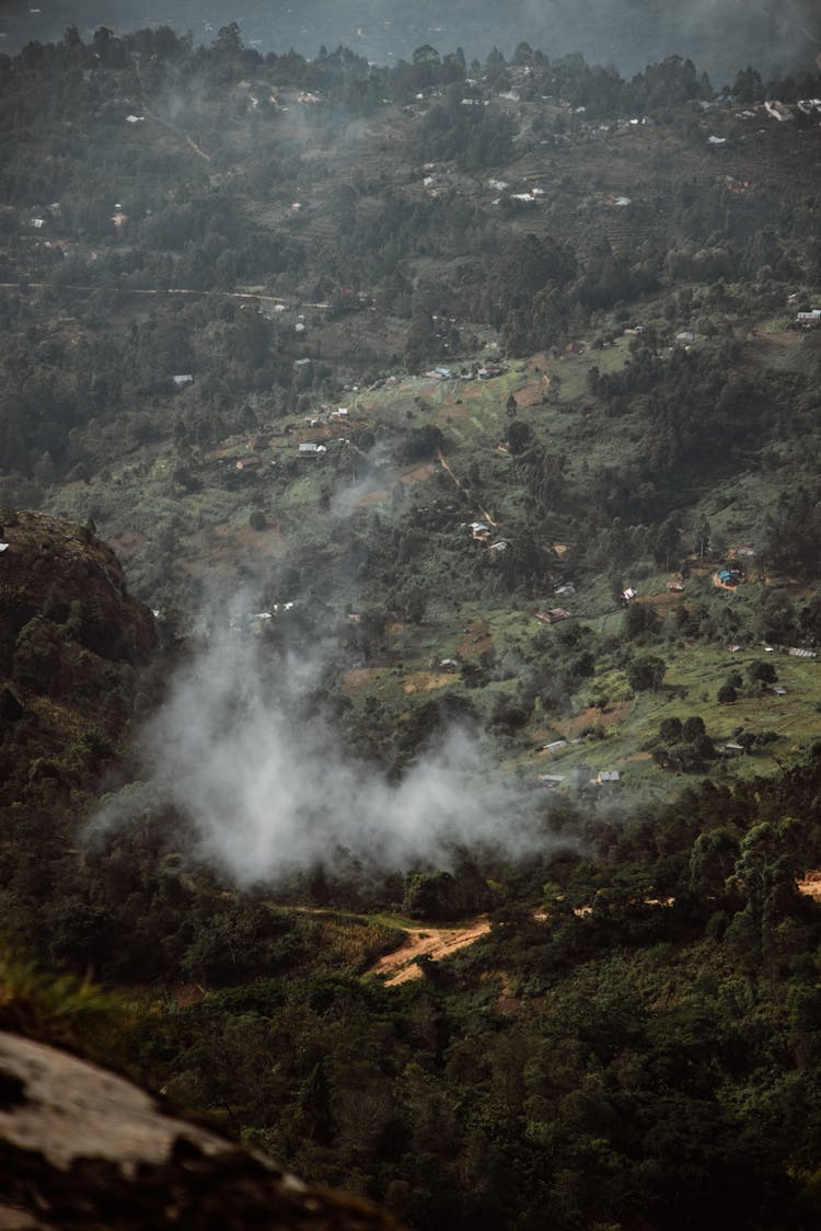 View Of A Mountain Village 