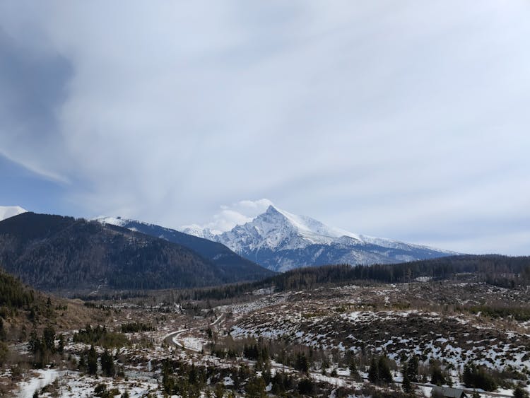 Mountain Landscape In Snow