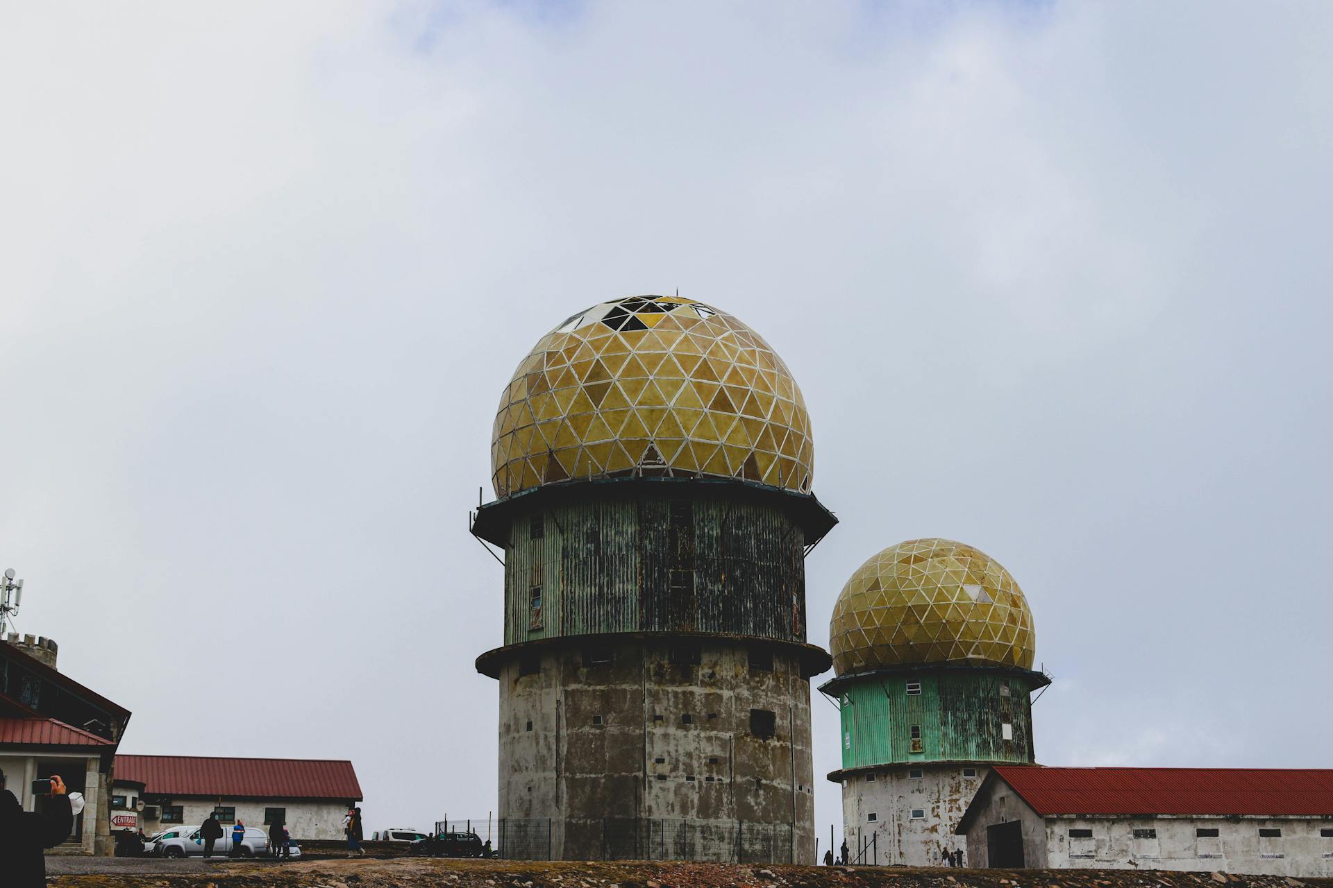 Old Radar Station in the Portuguese Mountain Range Serra da Estrela