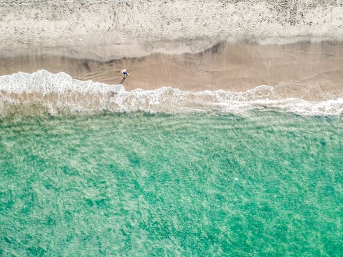 An Aerial Shot of a Beautiful Coast