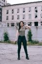 Dangerous girl hold gun
