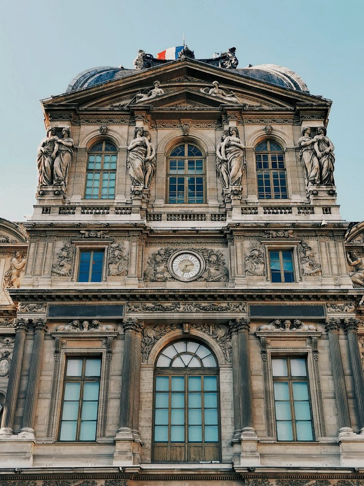 Front View Of The Pavillon Sully In Paris France