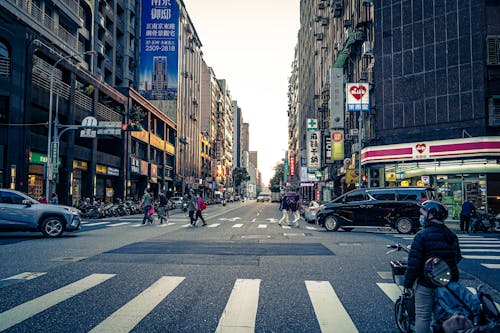 A Busy Street in the City