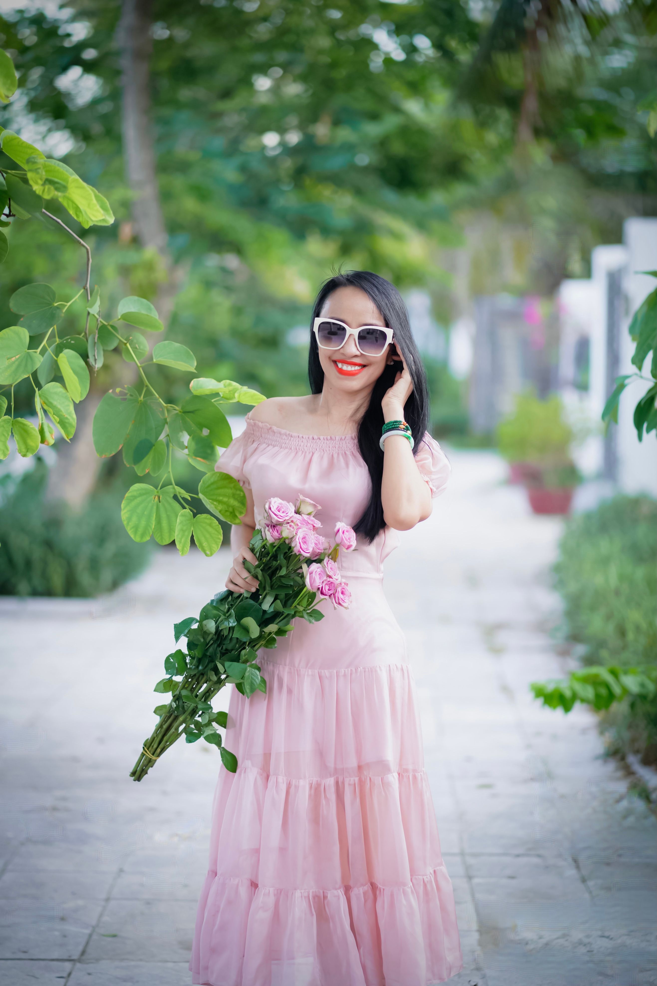 Beautiful Woman in Pink Dress · Free Stock Photo