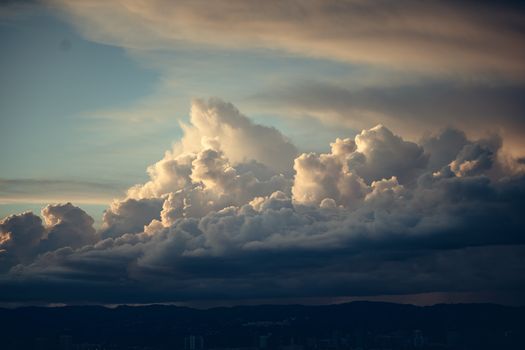White Clouds and Blue Sky