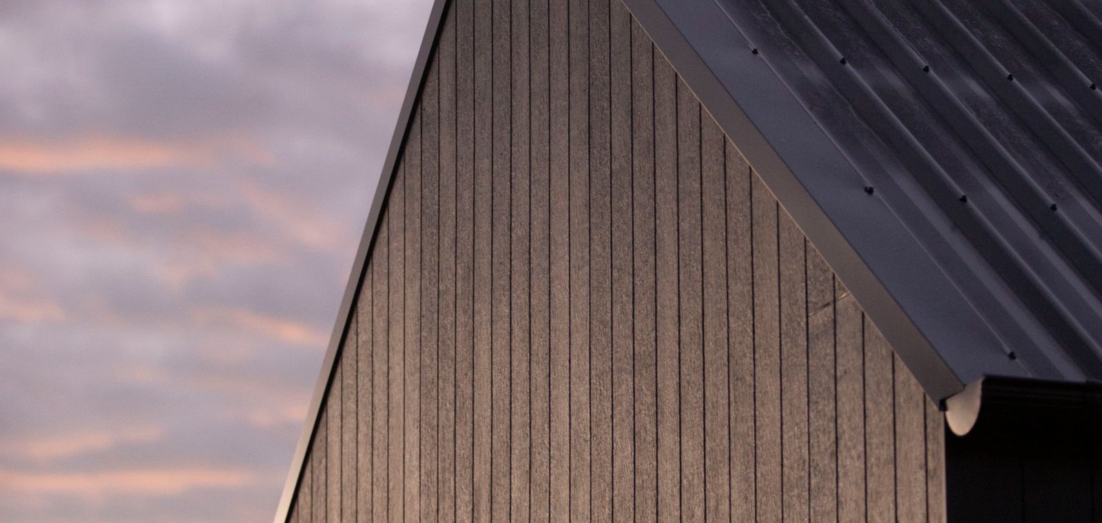 Modern house with a metal roof
